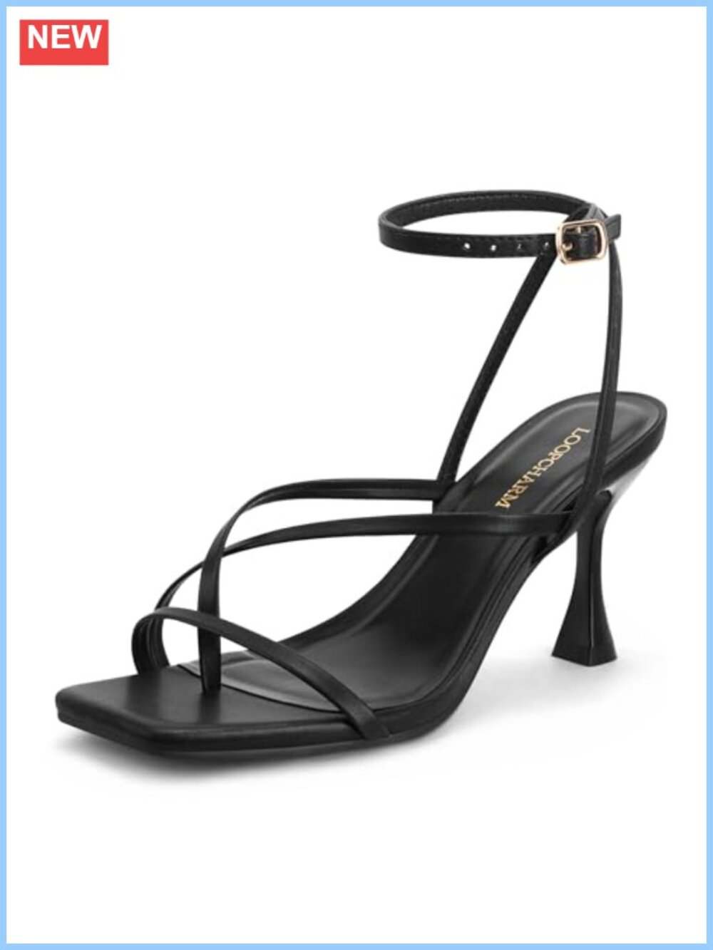 Strappy High Heels Sandals Square Open Toe Ankle Strap